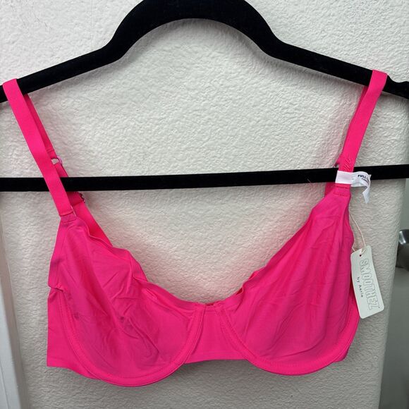 Smoothez by Aerie Bra Beige Full Coverage Unlined Underwire 36C Pink New - Picture 1 of 7